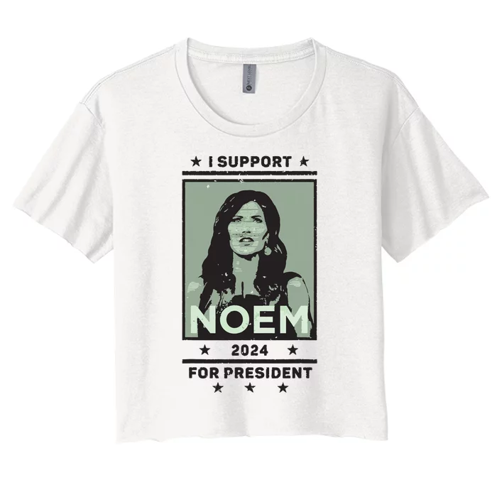 I Support Kristi Noem South Dakota Governor President 2024 Women's Crop Top Tee