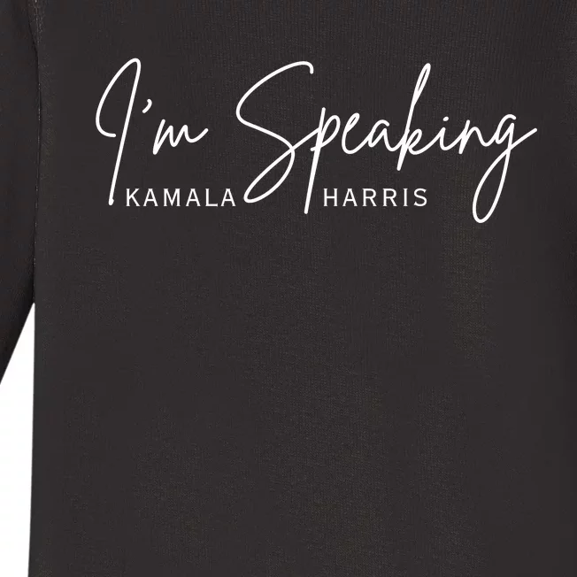 IM Speaking Kamala Harris Baby Long Sleeve Bodysuit