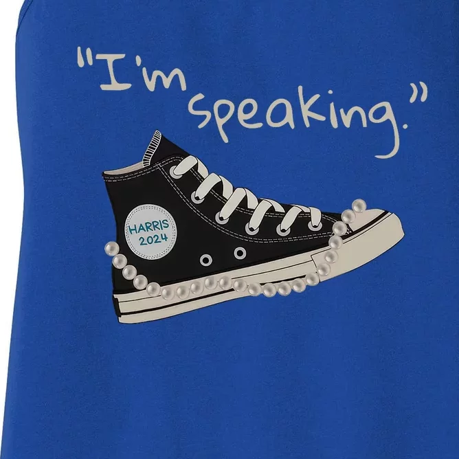 IM Speaking Kamalaharris 2024 Sneakers Vote For President Women's Racerback Tank