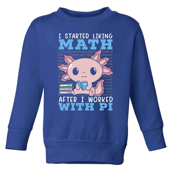 I Started Liking Math After I Worked With Pi Day Gift Toddler Sweatshirt