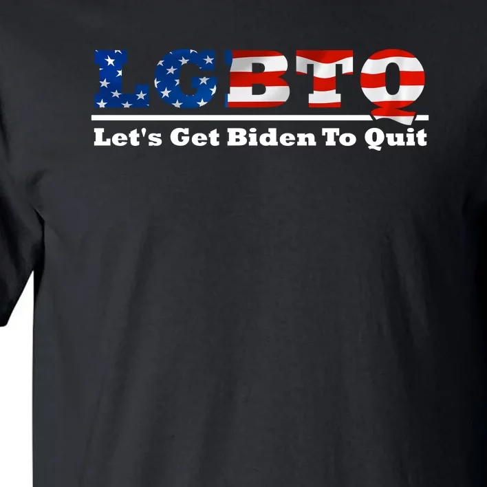 I Support LGBTQ Lets Get Biden To Quit Funny Tall T-Shirt