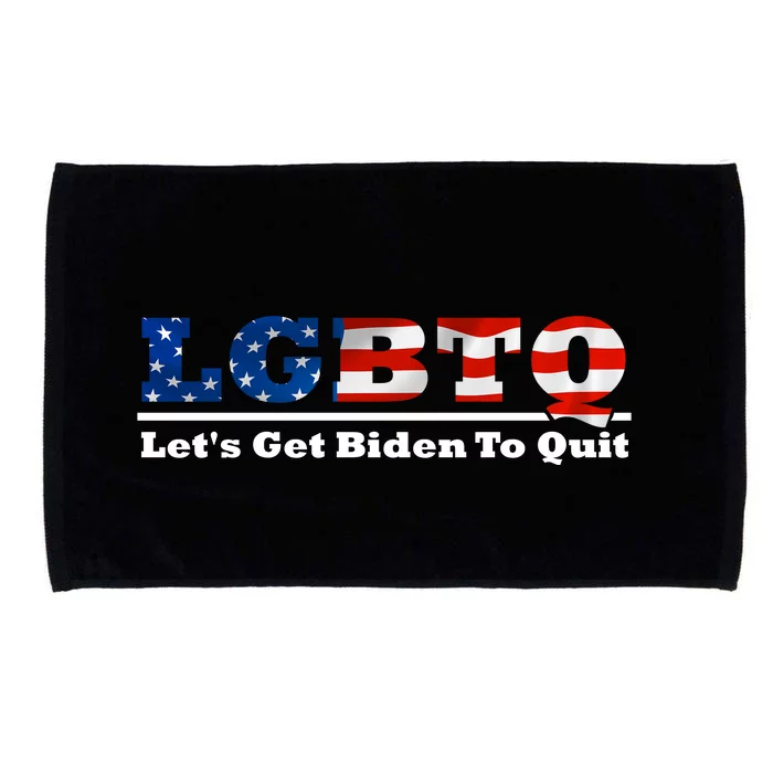 I Support LGBTQ Lets Get Biden To Quit Funny Microfiber Hand Towel