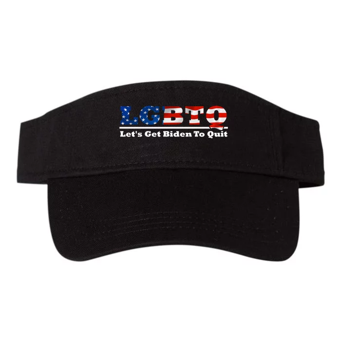 I Support LGBTQ Lets Get Biden To Quit Funny Valucap Bio-Washed Visor