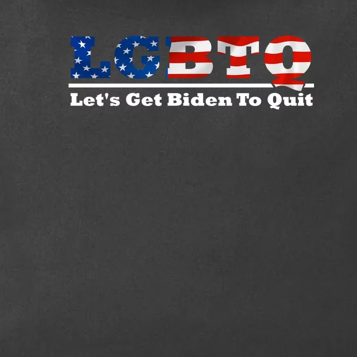 I Support LGBTQ Lets Get Biden To Quit Funny Zip Tote Bag