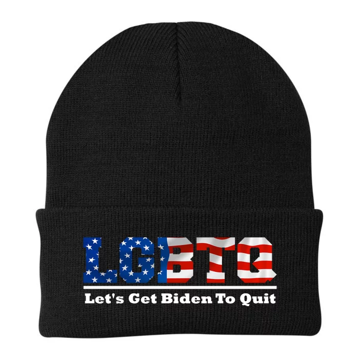 I Support LGBTQ Lets Get Biden To Quit Funny Knit Cap Winter Beanie