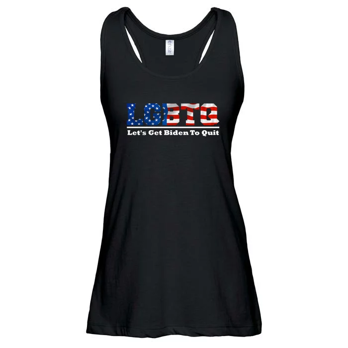 I Support LGBTQ Lets Get Biden To Quit Funny Ladies Essential Flowy Tank