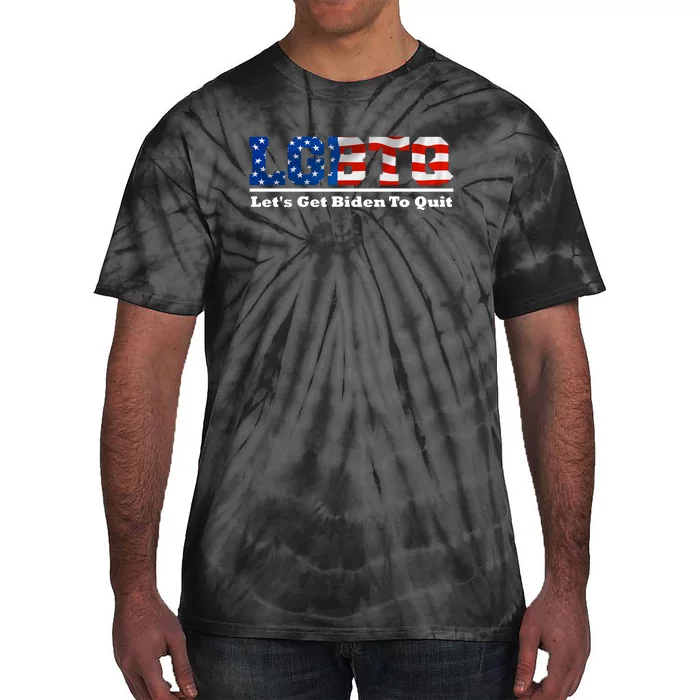 I Support LGBTQ Lets Get Biden To Quit Funny Tie-Dye T-Shirt