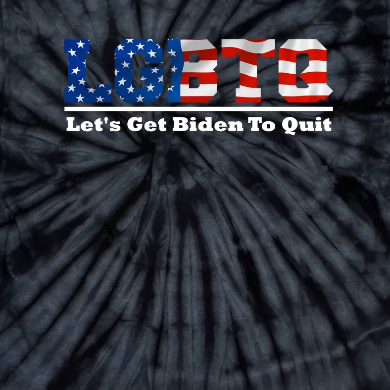 I Support LGBTQ Lets Get Biden To Quit Funny Tie-Dye T-Shirt