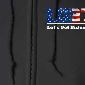 I Support LGBTQ Lets Get Biden To Quit Funny Full Zip Hoodie