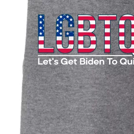 I Support LGBTQ Lets Get Biden To Quit Funny Doggie 3-End Fleece Hoodie