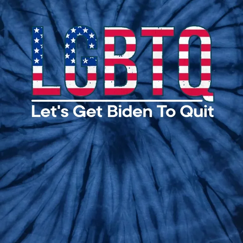 I Support LGBTQ Lets Get Biden To Quit Funny Tie-Dye T-Shirt