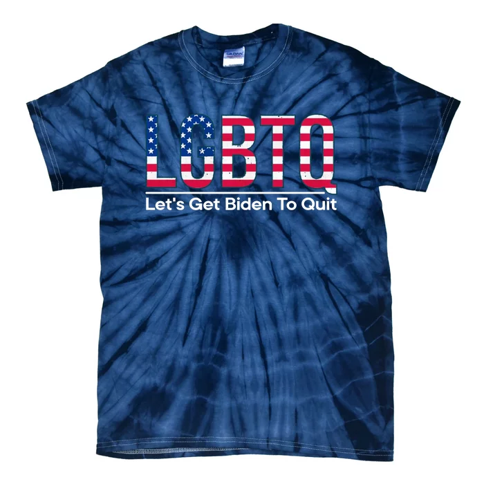 I Support LGBTQ Lets Get Biden To Quit Funny Tie-Dye T-Shirt