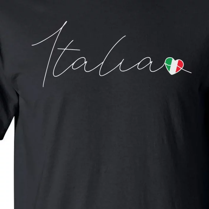 Italia Simple Love Italian Flag Heart On Italy Tall T-Shirt