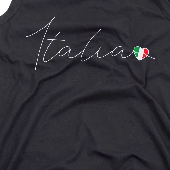 Italia Simple Love Italian Flag Heart On Italy Tank Top