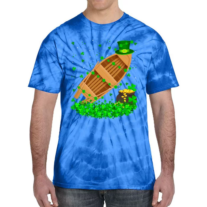 Irish Shamrock Leprechaun Fishing Boat St Patrick's Day Gift Tie-Dye T-Shirt