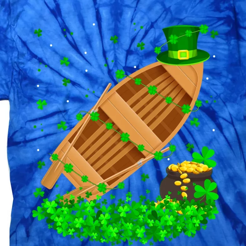 Irish Shamrock Leprechaun Fishing Boat St Patrick's Day Gift Tie-Dye T-Shirt