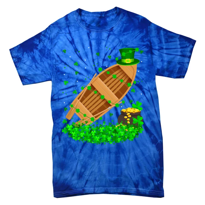 Irish Shamrock Leprechaun Fishing Boat St Patrick's Day Gift Tie-Dye T-Shirt