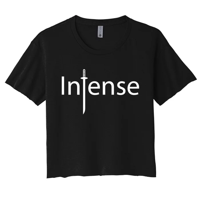 Intense Sword Logo Women's Crop Top Tee