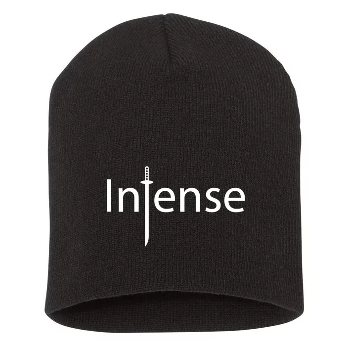 Intense Sword Logo Short Acrylic Beanie