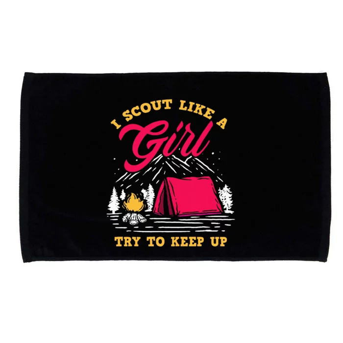 I Scout Like A Girl Try To Keep Up Funny Scout Microfiber Hand Towel