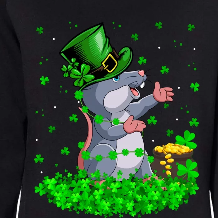 Irish Shamrock Leprechaun Rat St Patrick's Day Cute Gift Womens California Wash Sweatshirt