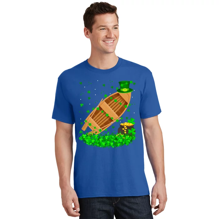 Irish Shamrock Leprechaun Fishing Boat St Patrick's Day Gift T-Shirt