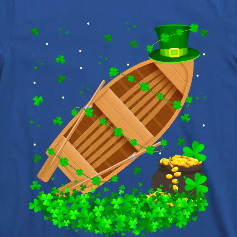 Irish Shamrock Leprechaun Fishing Boat St Patrick's Day Gift T-Shirt