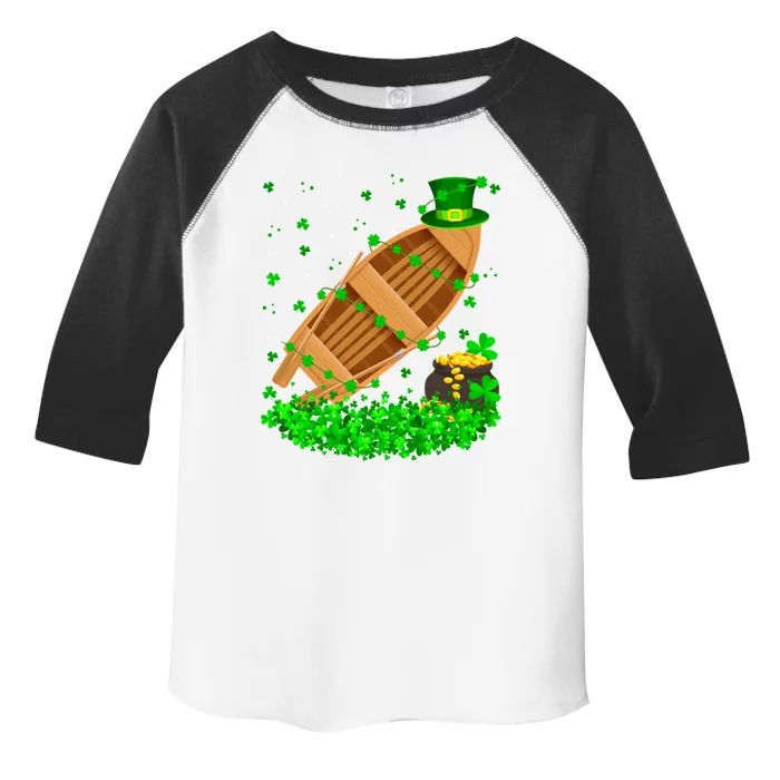 Irish Shamrock Leprechaun Fishing Boat St Patrick's Day Gift Toddler Fine Jersey T-Shirt