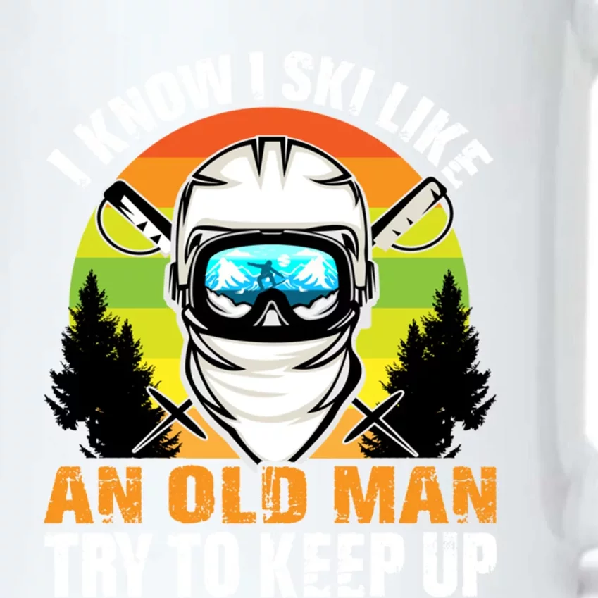 I Ski Like An Old Skiing Grandpa Father Ski Sport Meaningful Gift Black Color Changing Mug