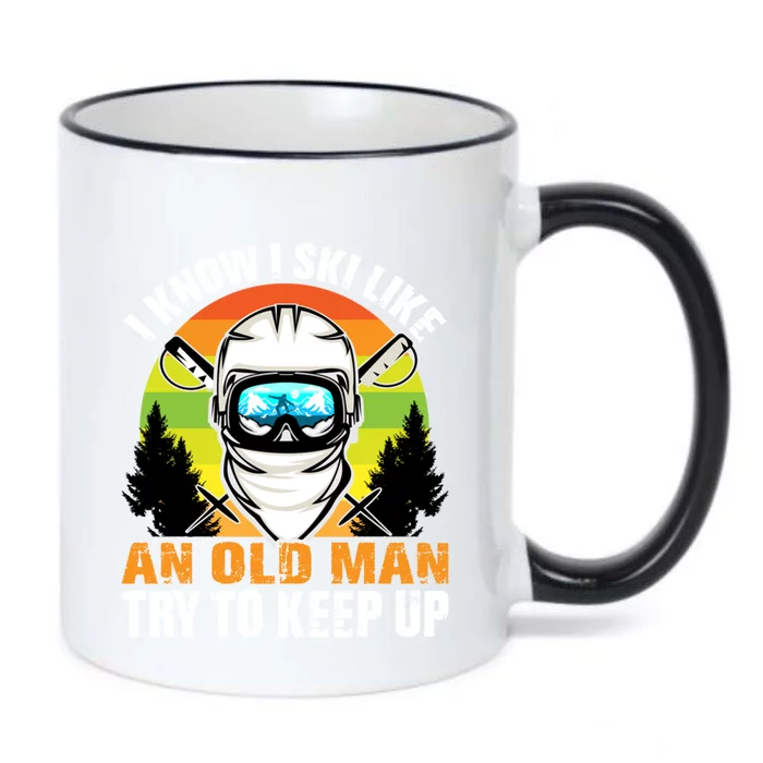 I Ski Like An Old Skiing Grandpa Father Ski Sport Meaningful Gift Black Color Changing Mug