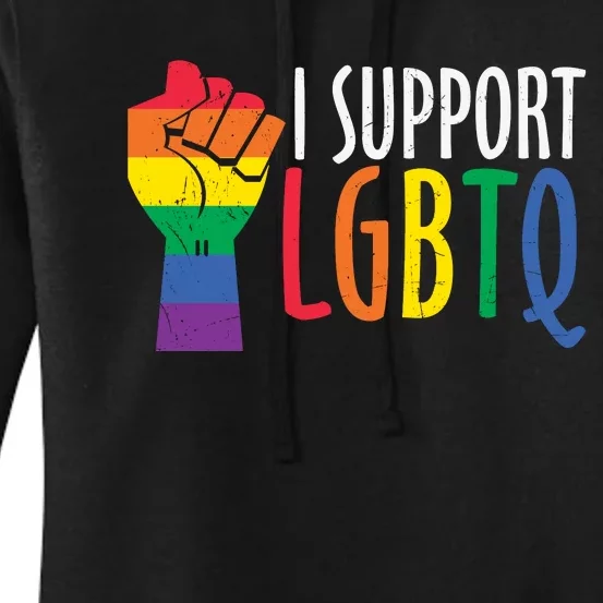 I Support Lgbtq Women's Pullover Hoodie