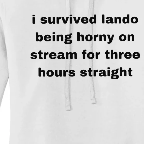 I Survived Lando Being Horny On Stream For Three Hours Straight Women's Pullover Hoodie