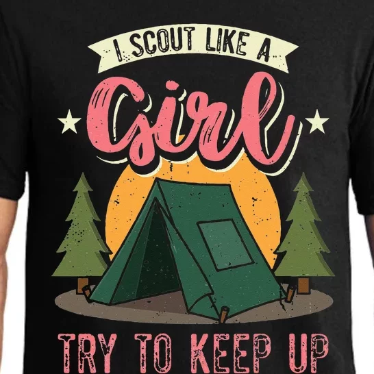 I Scout Like A Girl Try To Keep Up Troop Leader Scout Pajama Set