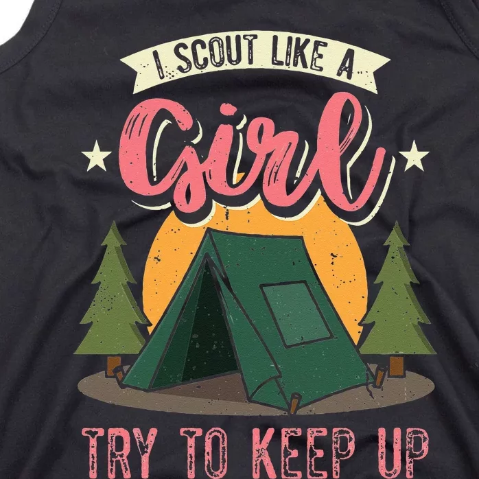 I Scout Like A Girl Try To Keep Up Troop Leader Scout Tank Top