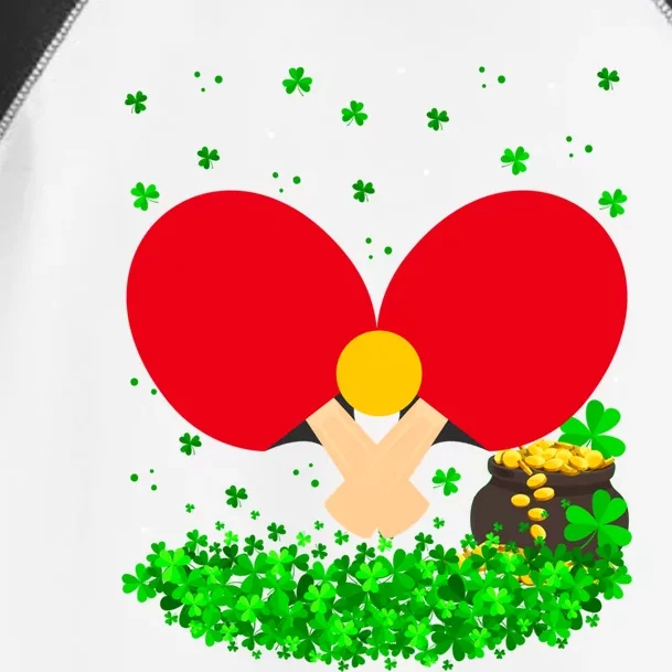 Irish Shamrock Leprechaun Table Tennis St Patrick's Day Gift Toddler Fine Jersey T-Shirt