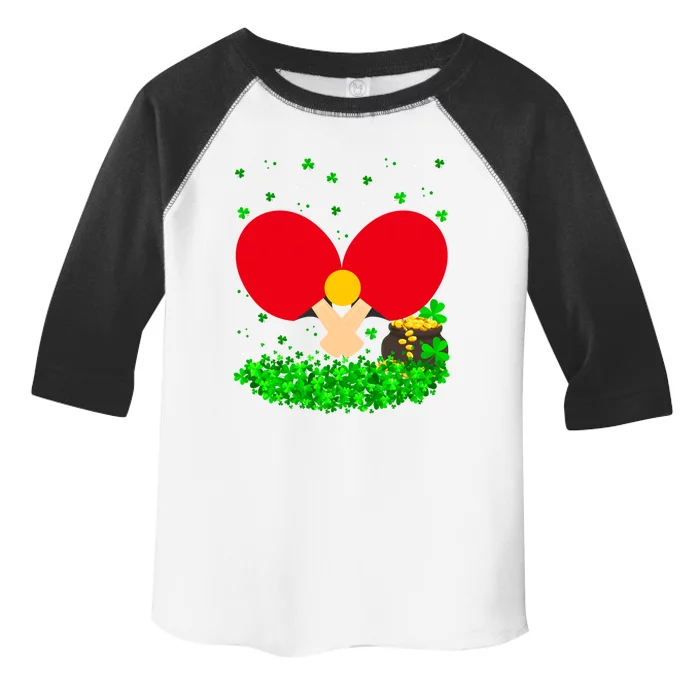 Irish Shamrock Leprechaun Table Tennis St Patrick's Day Gift Toddler Fine Jersey T-Shirt