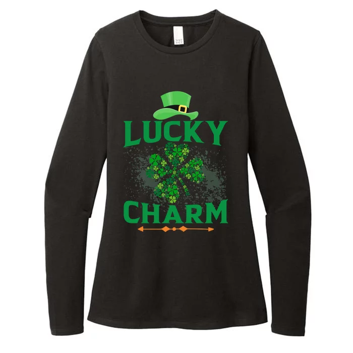 Irish Shamrock Lucky Charm Womens CVC Long Sleeve Shirt