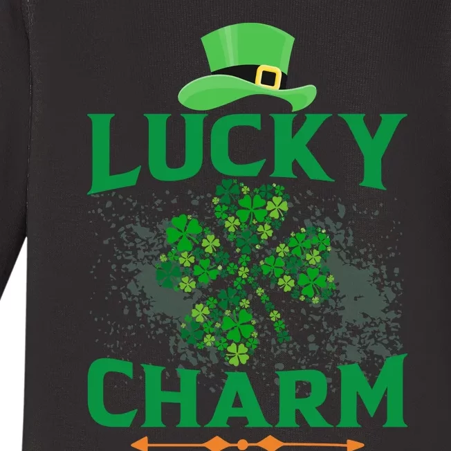 Irish Shamrock Lucky Charm Baby Long Sleeve Bodysuit