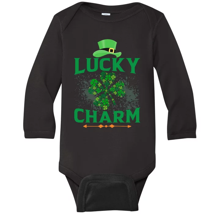 Irish Shamrock Lucky Charm Baby Long Sleeve Bodysuit