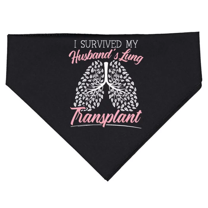 I Survived My Husbands Lung Transplant Organ Donation USA-Made Doggie Bandana