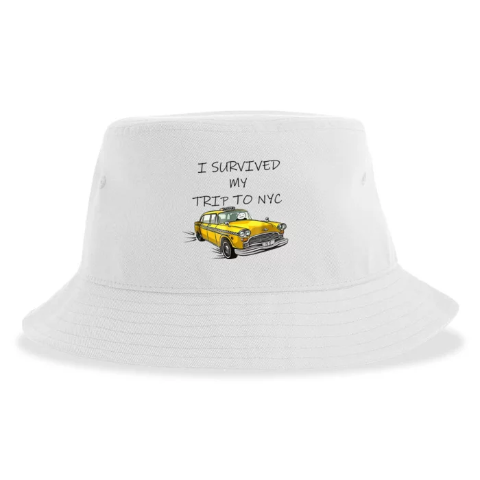 i survived my trip to nyc Sustainable Bucket Hat