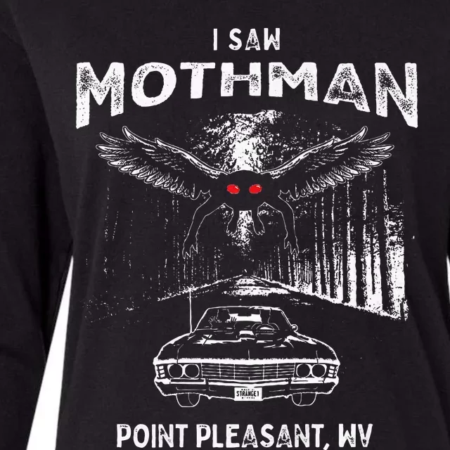 I Saw Mothman In Point Pleasant West Virginia Cryptid Womens Cotton Relaxed Long Sleeve T-Shirt