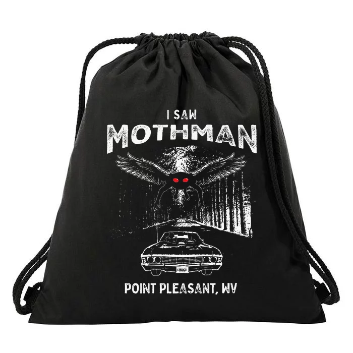 I Saw Mothman In Point Pleasant West Virginia Cryptid Drawstring Bag