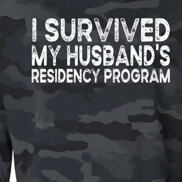 I Survived My Husbands Residency Program Cropped Pullover Crew