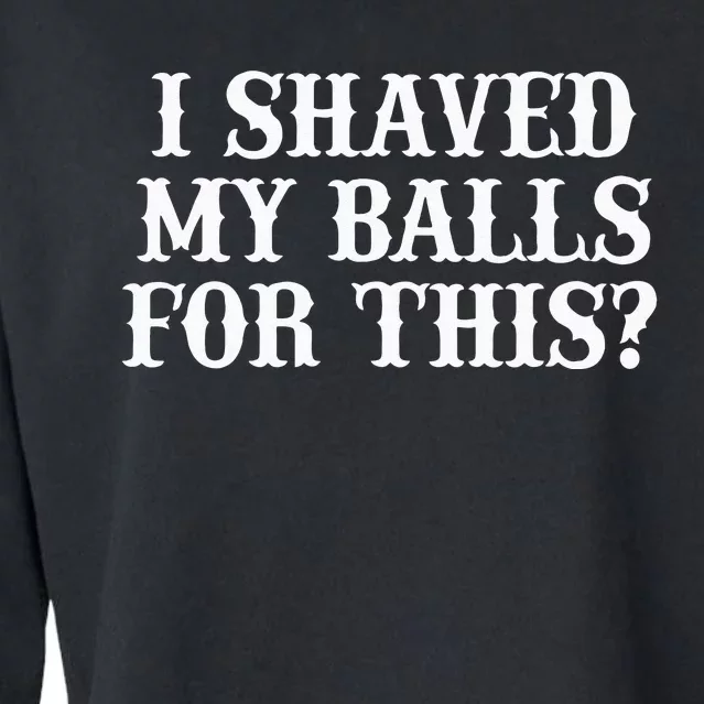 I Shaved My Balls For This I Shaved My Balls For This Cropped Pullover Crew