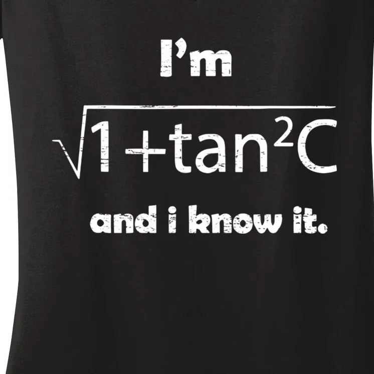 IM Sexy Math Humor IM Sec C And I Know It Women's V-Neck T-Shirt