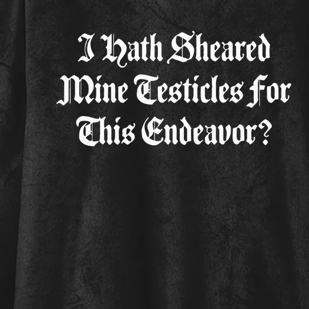 I Shaved My Balls For This Old English Funny Quote Meme Text Hooded Wearable Blanket