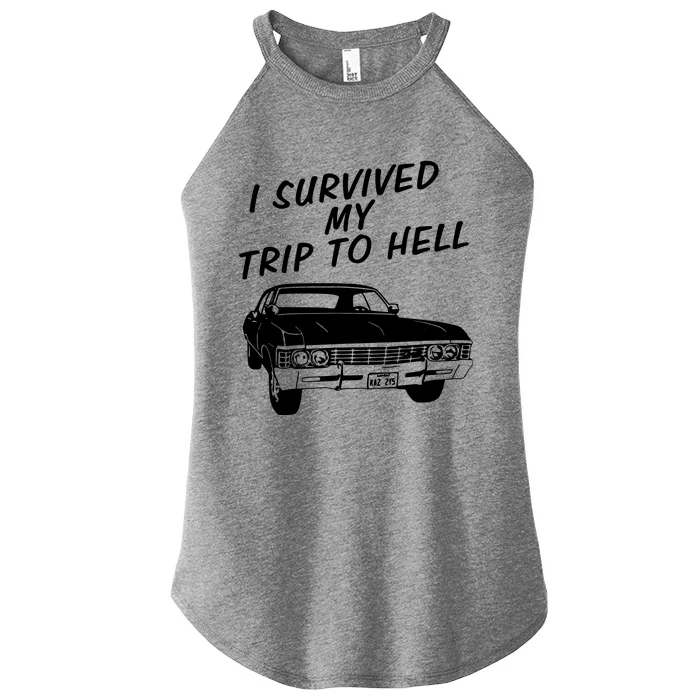 I Survived My Trip To Hell Women’s Perfect Tri Rocker Tank