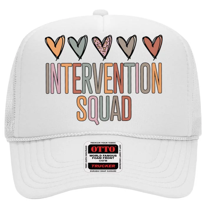 Intervention Squad Matching Team Funny High Crown Mesh Trucker Hat