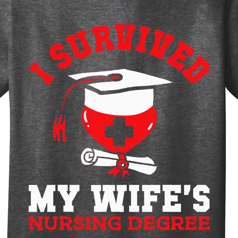 I Survived My WifeS Nursing Degree Nurse Rn Graduation 2024 T-Shirt